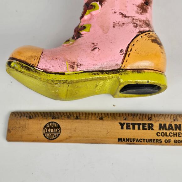 VTG RARE 1969 R. Dakin & Co Shoe House bank Japan pink orange red lime - Picture 8 of 11